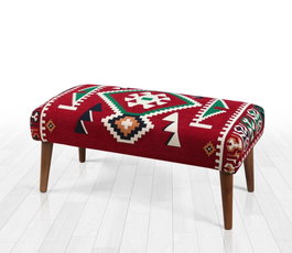 Atelier Del Sofa Puf Rojo Multicolor